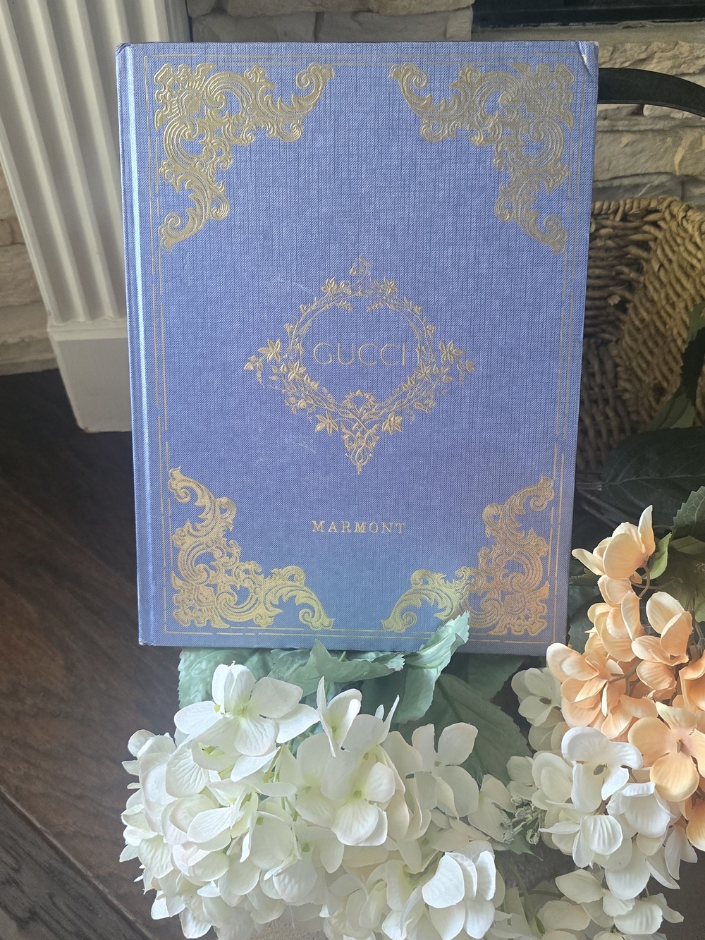 Gucci Marmont Decorative Blue & Gold Accent Book